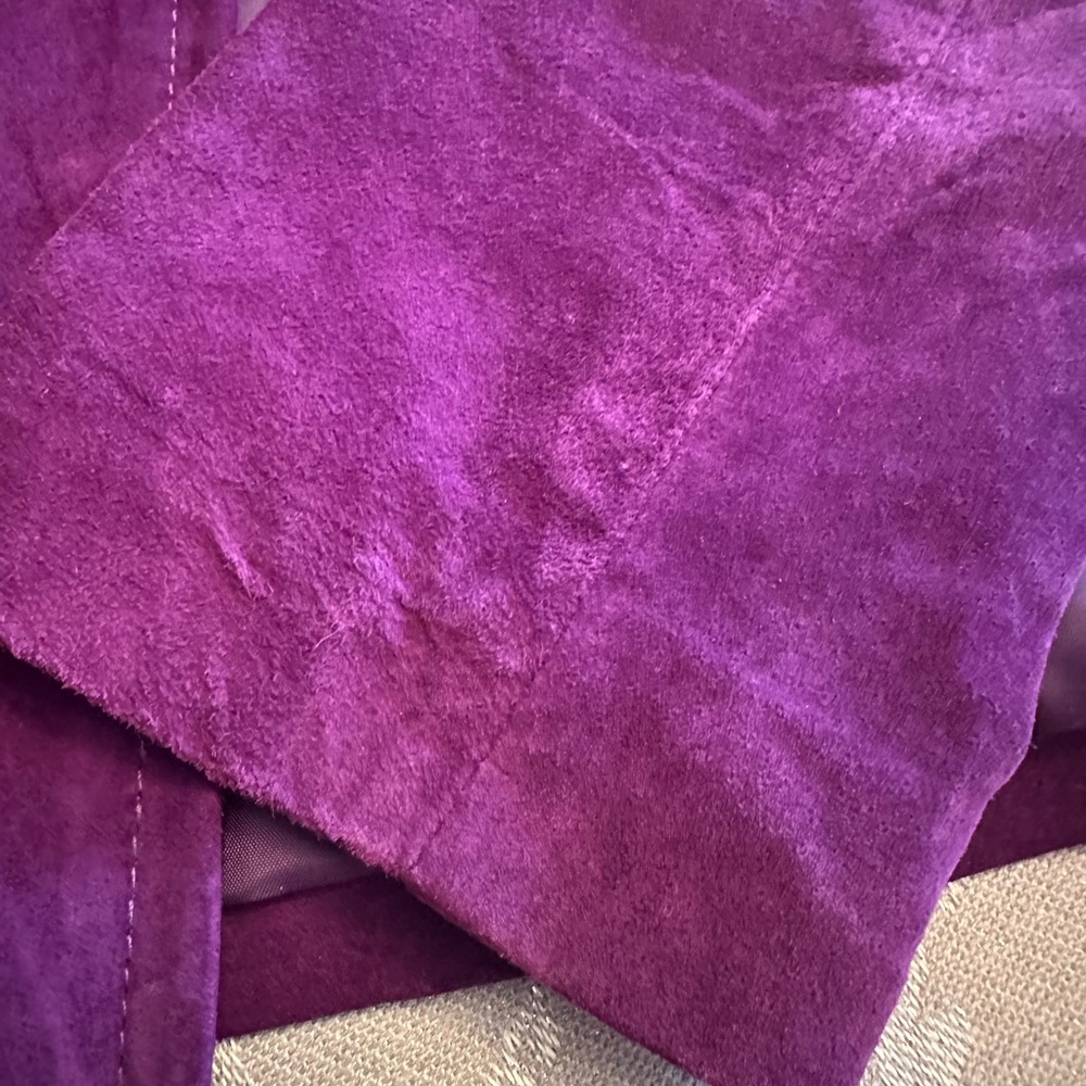 Purple suede Jacket - Picture 10 of 10